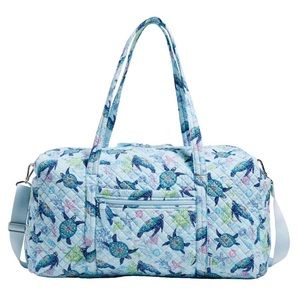 Vera Bradley Blue Turtle Print Travel Bag